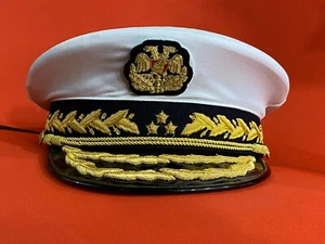 ALBANIAN NAVAL FORCE GENERAL LIEUTENANT ADMIRAL HAT MILITARY ORIGINAL ARMY CAP - Picture 1 of 12