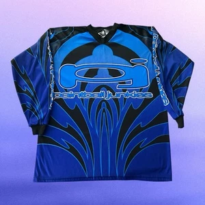 Paintball Junkies PBJ Paintball Jersey 2XL XXL Blue/Black Old School 54” Chest - Picture 1 of 3