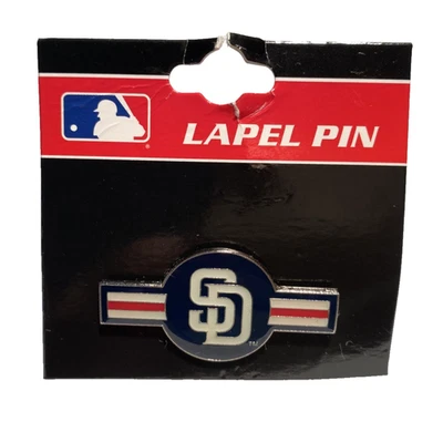 SD PADRES Logo Banner Lapel Hat Pin MLB Baseball Licensed Major League MLB 2010 - Image 1 of 4