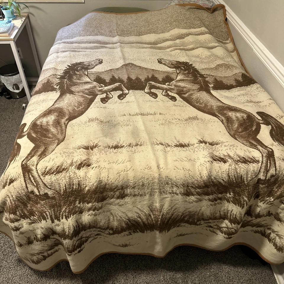  Manta de Lucha de Caballos Reversible Rodeo Western Hecha en EE. UU.   Foto 1 de 2