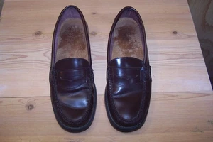 Bass Weejuns Katherine II Burgundy Leather Penny Loafers Women's Size 8.5M - Picture 1 of 8