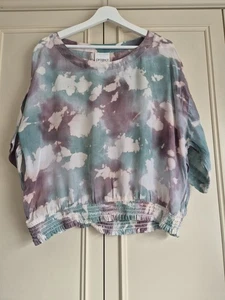 Project AJ117 Short Sleeve Blouse Top, Modal & Silk,  Size M / UK 12 - Picture 1 of 6