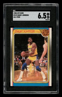1988-89 Fleer Set-Break #123 Magic Johnson All Star SGC 6.5 EX NM+ - Image 1 of 3