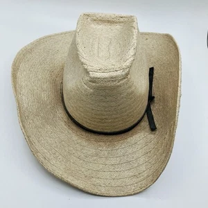 Rockmount Ranch Wear Tan Straw Cowboy Hat Size 7 1/4 - Picture 1 of 9