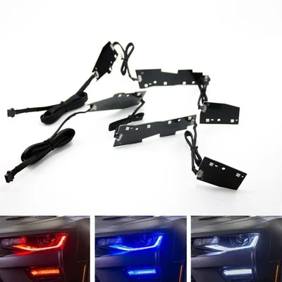 Bluetooth APP RGBW Multi-Color Headlight LED DRL Board For Chevy Camaro 2016-18 - Image 1 of 4
