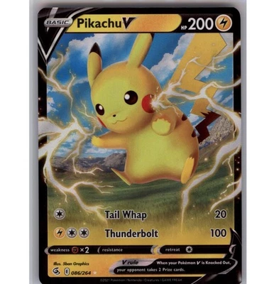 Pikachu V Holo Ultra Rare SWSH08: Fusion Strike 086/264 NM - Image 1 of 2