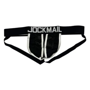 Jockmail Bulge Enhancing Mesh Jockstrap Black JM203 Size XXL (34-36) NWT - Picture 1 of 7