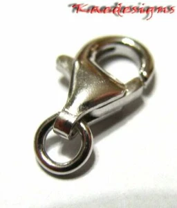 Genuine New Sterling Silver 925 Lobster Clasp + Jump Ring 14.5mm - Free post - Picture 1 of 4