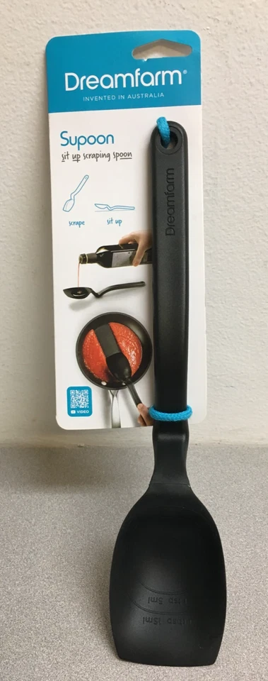 Dreamfarm Supoon 11-inch Sit up Scraping Spoon Black