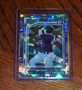 Panini Donruss #173 Colt Emerson Optic Rated Prospect Cracked Ice 2024 25/25 - Imagen 1 de 3