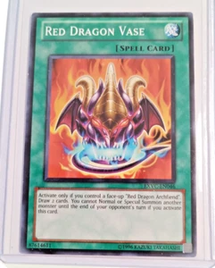 Yu-Gi-Oh Red Dragon Vase TTCG Card EXVC-EN046 1996 - Picture 1 of 2