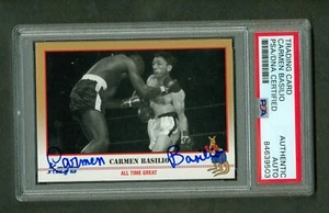 Carmen Basilio 1991 KAYO Boxing Card 215 PSA Authentic Encased On Card Autograph - Picture 1 of 3