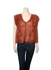 Blusa Ulla Johnson a Rayas Detalle con Volantes (TALLA 2) - Imagen 1 de 3