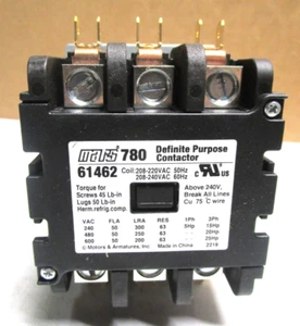 MARS 61462 208-240 Coil Volts Box Lug Type Definite Purpose Contactor - Picture 1 of 3