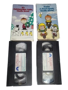 You're a Good Sport & It's Christmas Time Again, Charlie Brown VHS x2 PEANUTS  - Picture 1 of 3