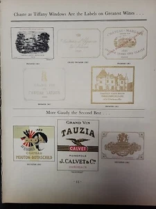 1930 Fortune Magazine Etichette sui vini più grandi come stampa artistica colore pubblicitario - Foto 1 di 3