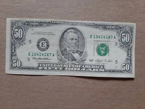 1993 E $50 Fifty Dollar Note Vintage Currency E10414167A - Picture 1 of 4