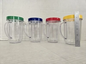 4 Magic Bullet Blender Mugs Cups Handles Replacement Parts FREE SHIPPING - Picture 1 of 5
