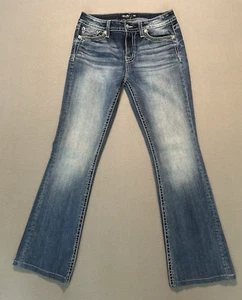 Miss Me Jeans Damen Gr. 30 Chloe Bootcut bestickt Glitzer Mid Rise - Bild 1 von 12