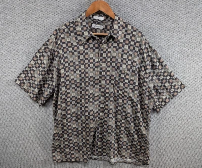 Pierre Cardin Vintage 90's Men's Camp Resort Funky Print Rayon Button Shirt XL - Image 1 of 4