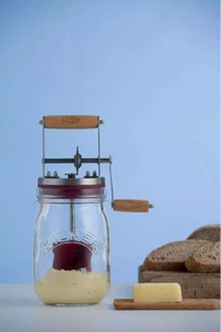 Kilner 1L Glas Butterdose manuell einfach zu bedienen hausgemacht frische Buttermilch herstellen - Bild 1 von 9