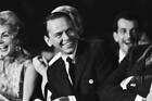 Singer Frank Sinatra attends a campaign California 1960s Old Movie Photo