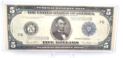 1914 $5 Federal Reserve Large Note Lot.R49 - Image 1 of 4