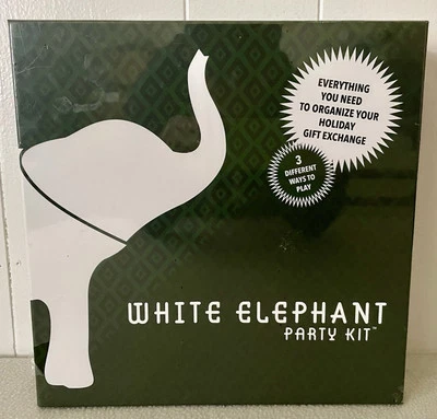 Kit de fiesta de elefante blanco de raíces sólidas juego de vacaciones organizar intercambio de regalos nuevo en caja Foto 1 de 4