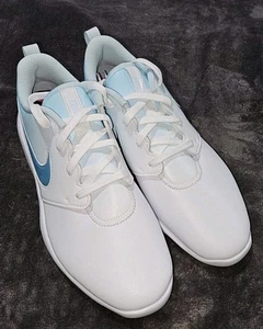 Nike Women's Roshe Golf Tour NRG "White Blue Gaze" BV0659-110 Size 10 - Picture 1 of 6