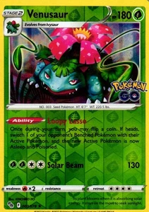 Pokémon Venusaur Raro Holograma Inverso 003/78 Pokemon GO TCG - Imagen 1 de 2