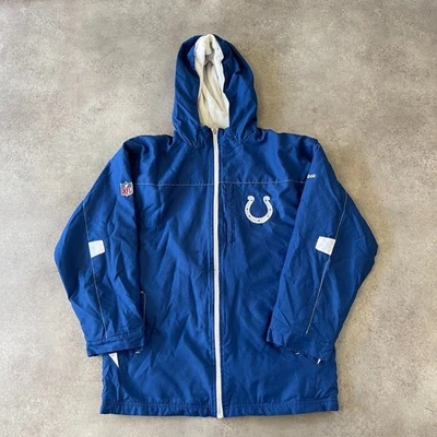 Chaqueta cortavientos Reebok Indianapolis Colts niños grande forrada de lana NFL azul Foto 1 de 4