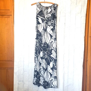 Ärmelloses schwarz-weißes Maxikleid der Marke Slinky Small - Bild 1 von 6
