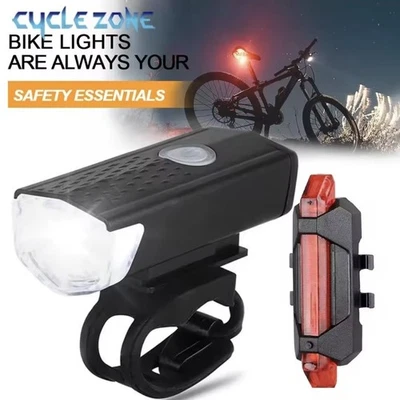 KIT Luci LED per bicicletta Ricaricabili USB - Image 1 of 3