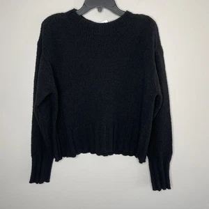 J.CREW Sweater Women Medium Beach Pullover NEW Relaxed Black BX497 - Picture 1 of 15