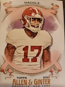 JALEN WADDLE ALABAMA 2021 ALLEN & GINTER ROOKIE SP RC Dolphins - Picture 1 of 14