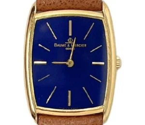 Unisex Solid 18k BAUME & MERCIER Winding Watch c.1980s Ref 37061 EXLNT - Picture 1 of 9