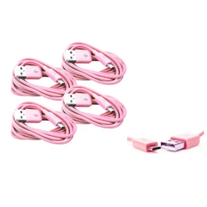 4X 10FT MICRO USB DATA POWER CHARGER CABLE CORD PINK DROID DNA HTC ONE MOTO X - Picture 1 of 1