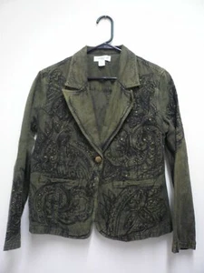 Coldwater Creek Womens Petite Small (PS) Green Jacket RN98516 - Picture 1 of 10