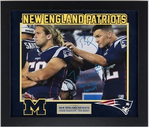 2019 Tom Brady & Chase Winovich Signed Oversized Photo Tristar & Beckett Auto - Picture 1 of 3