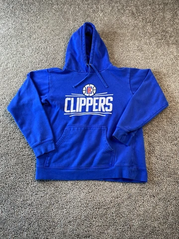 Los Angeles Clippers Hoodie Mens Medium Blue White Sweatshirt NBA Basketball Cover