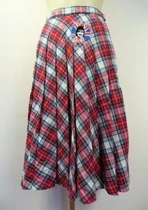 Vintage US The ADICTS ENGLAND Punk Band ADX Hardcore DIY Patch Tartan Wool Skirt - Imagen 1 de 12