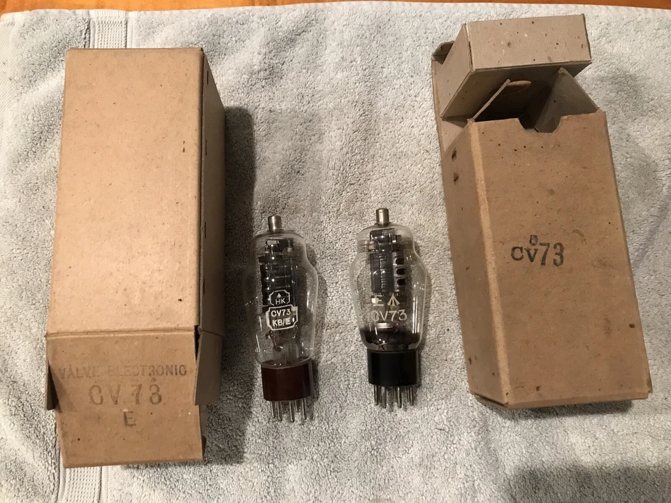 2 Mullard CV73 Valve Tube Electronic NOS Power Beam V1120B 11E3 5B/103B VTG