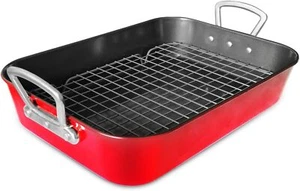 Roaster Pan with Rack Nonstick Roasting Baking Pan with Handle Carbon Steel - Picture 1 of 6
