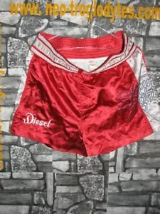 Vintage Pantaloncini Diesel Boxe boxing shorts satin shiny glanz '80s - Picture 1 of 2