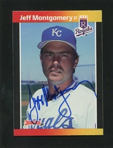 1989 Donruss #440 JEFF MONTGOMERY, Royals: Blue Sharpie Autograph 161072 - Picture 1 of 2