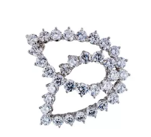 Vintage Tiffany & Co. Diamond Platinum Brooch 5.25ct - Picture 1 of 6
