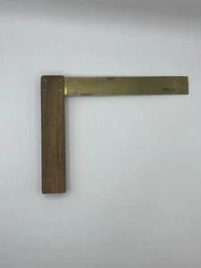 Antik Vintage SCHREINER Holz/Messing Vierkant 6" Vierkant - Bild 1 von 7