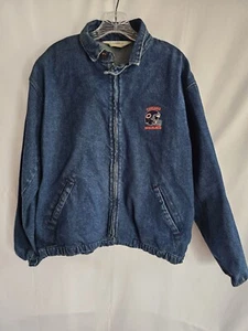 Chalk Line Jacke Blau Denim Jeans Bomber Chicago Bears Jacke Größe L - Bild 1 von 7