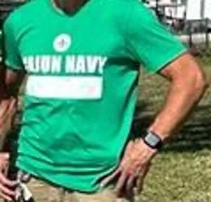 T-Shirt Cajun Navy Ground Force Volunteer grün Grafik Größe Medium Herren - Bild 1 von 5