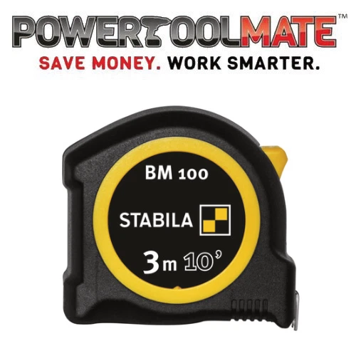 Stabila BM100 Metric/Imperial Pocket Tape Measure Compact 19569 3m 10ft - Image 1 of 1